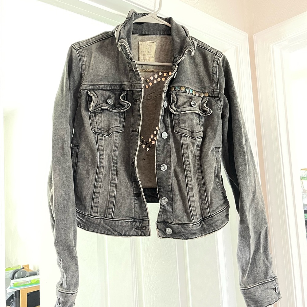 Free People 1970 Jean Jacket Size Small